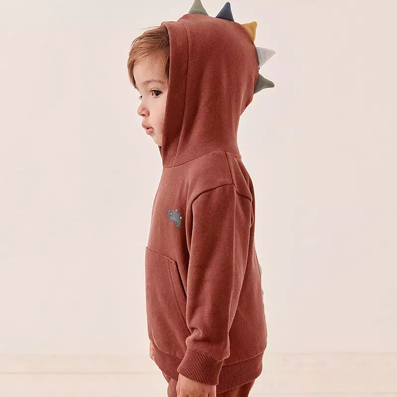 2 Pieces Set Baby Kid Boys Solid Color Dinosaur Hoodies Sweatshirts And Pants Wholesale 231130275