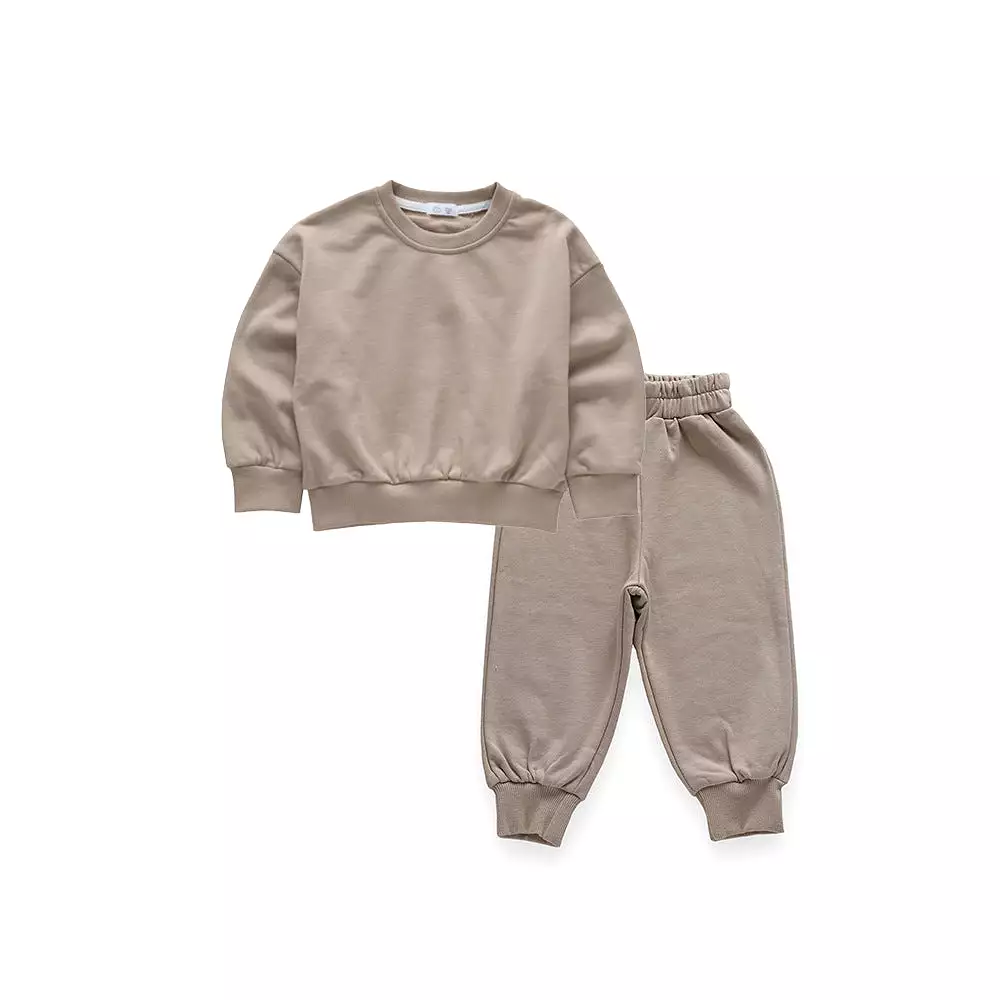 2 Pieces Set Baby Kid Girls Boys Solid Color Hoodies Sweatshirts And Pants Wholesale 23090670