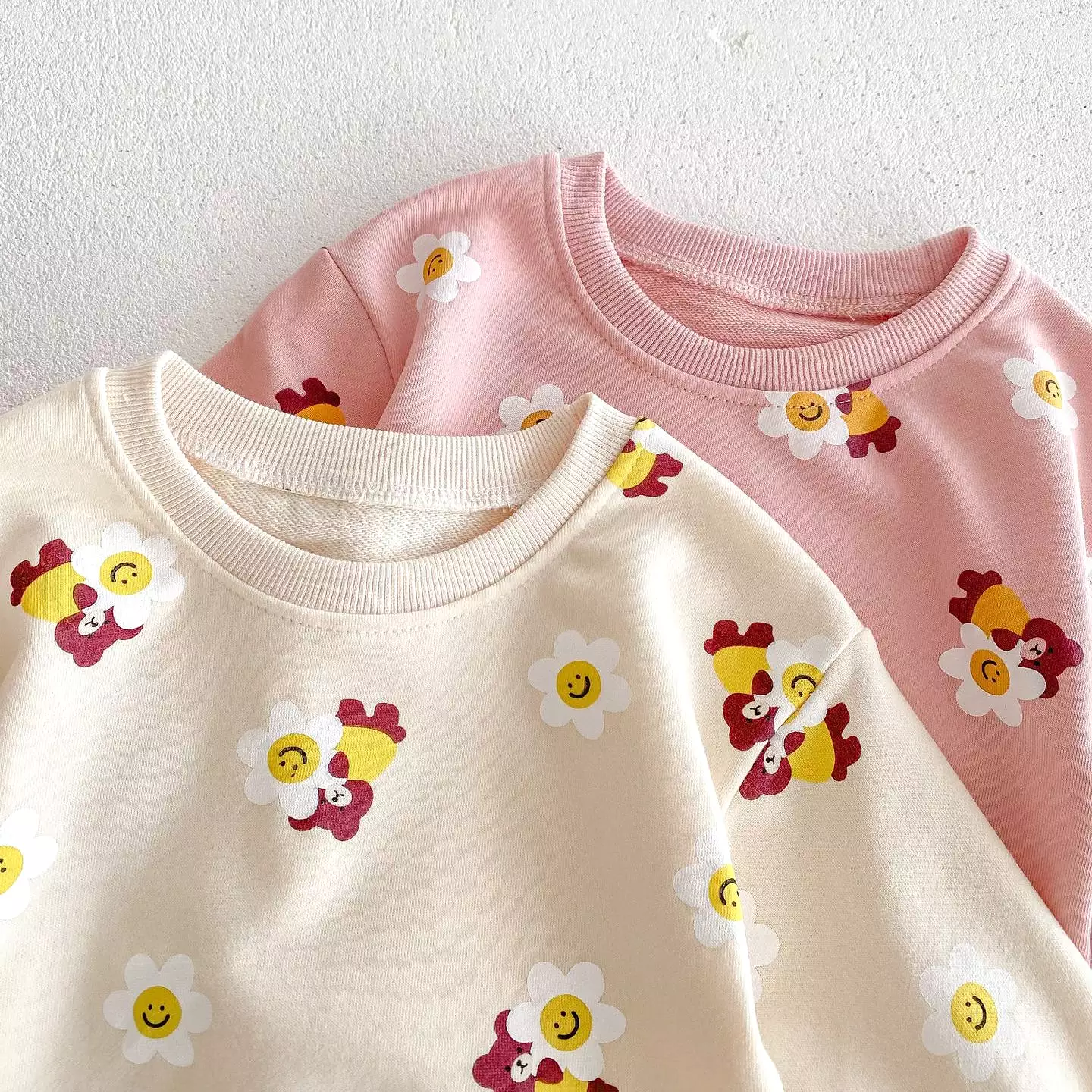 2 Pieces Set Baby Kid Girls Flower Cartoon Print Hoodies Sweatshirts And Pants Wholesale 23101964