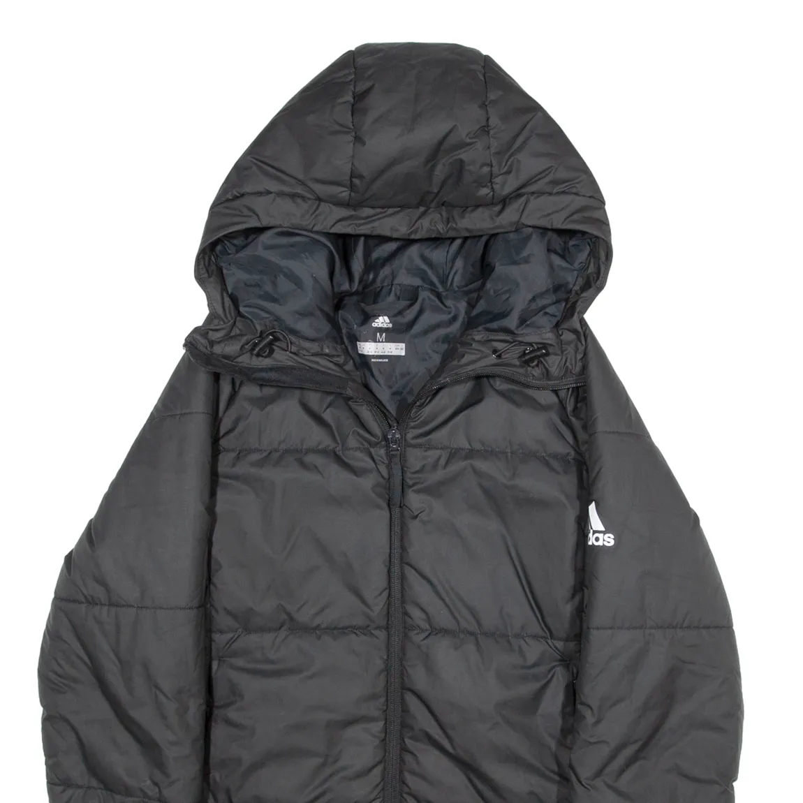 ADIDAS Insulated Womens Puffer Jacket Black Hooded M