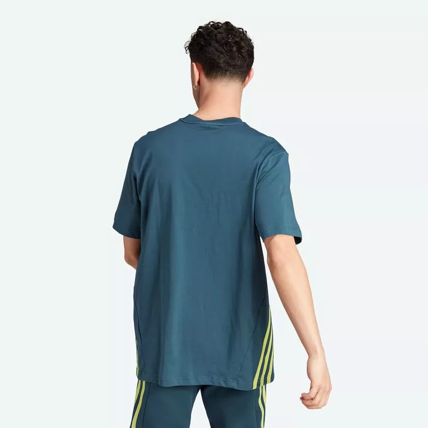 ADIDAS MEN'S FUTURE ICONS 3-STRIPES GREEN TEE