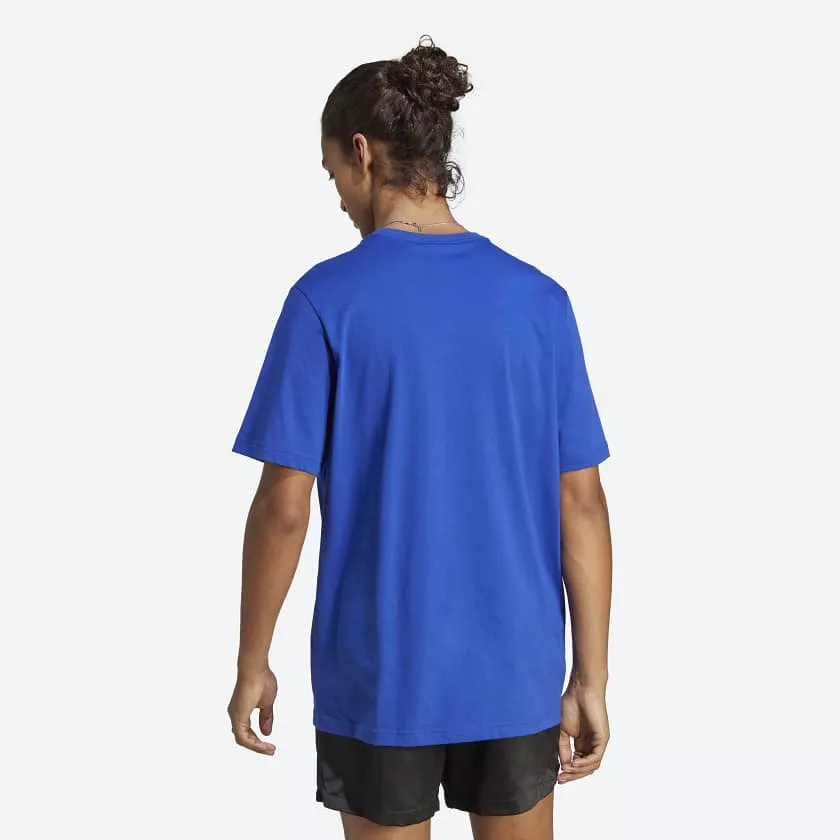 ADIDAS MEN'S SMALL LOGO BLUE TEE