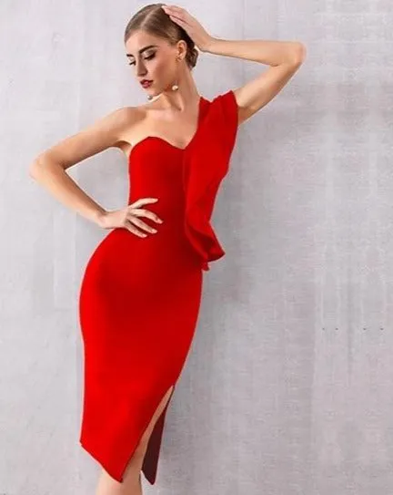 Adyce One Shoulder Bandage Evening Party Dress for Alternative Fashion