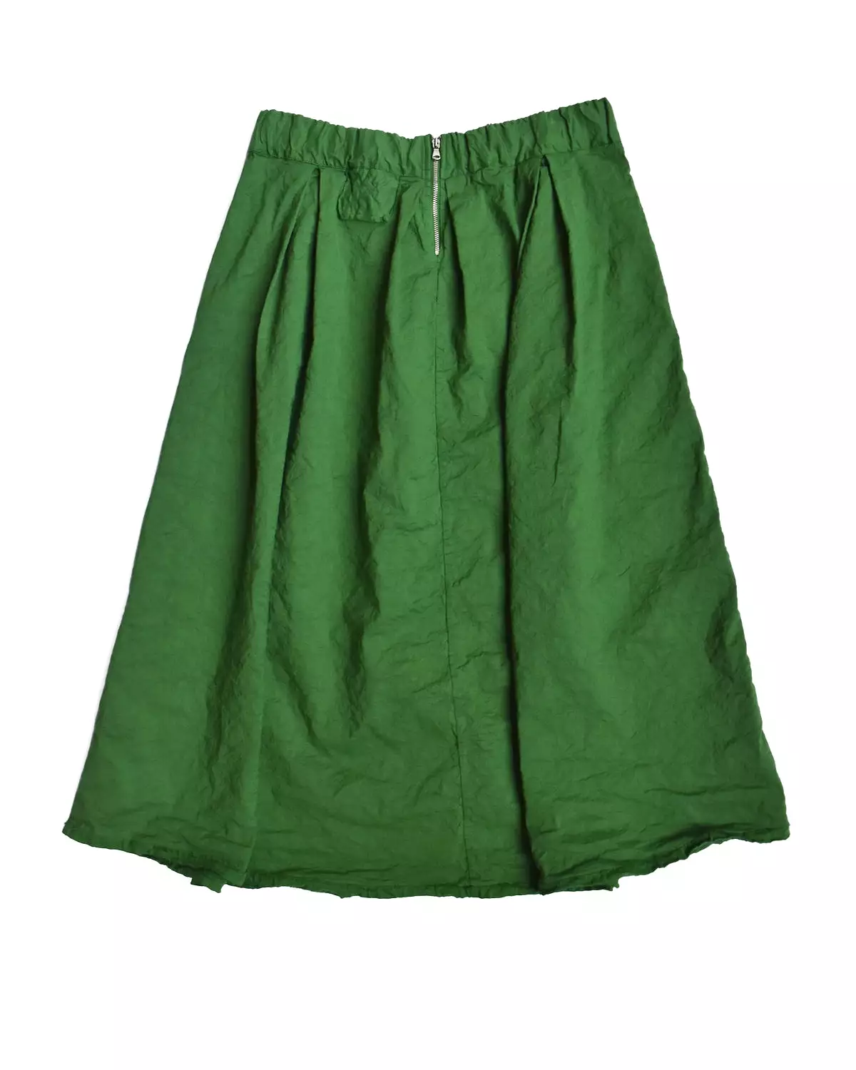 Aequamente Kelly Green Crinkled Cotton Skirt