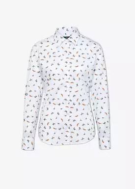 Alan Paine Lawen Women's Dog and Duck Printed Shirt