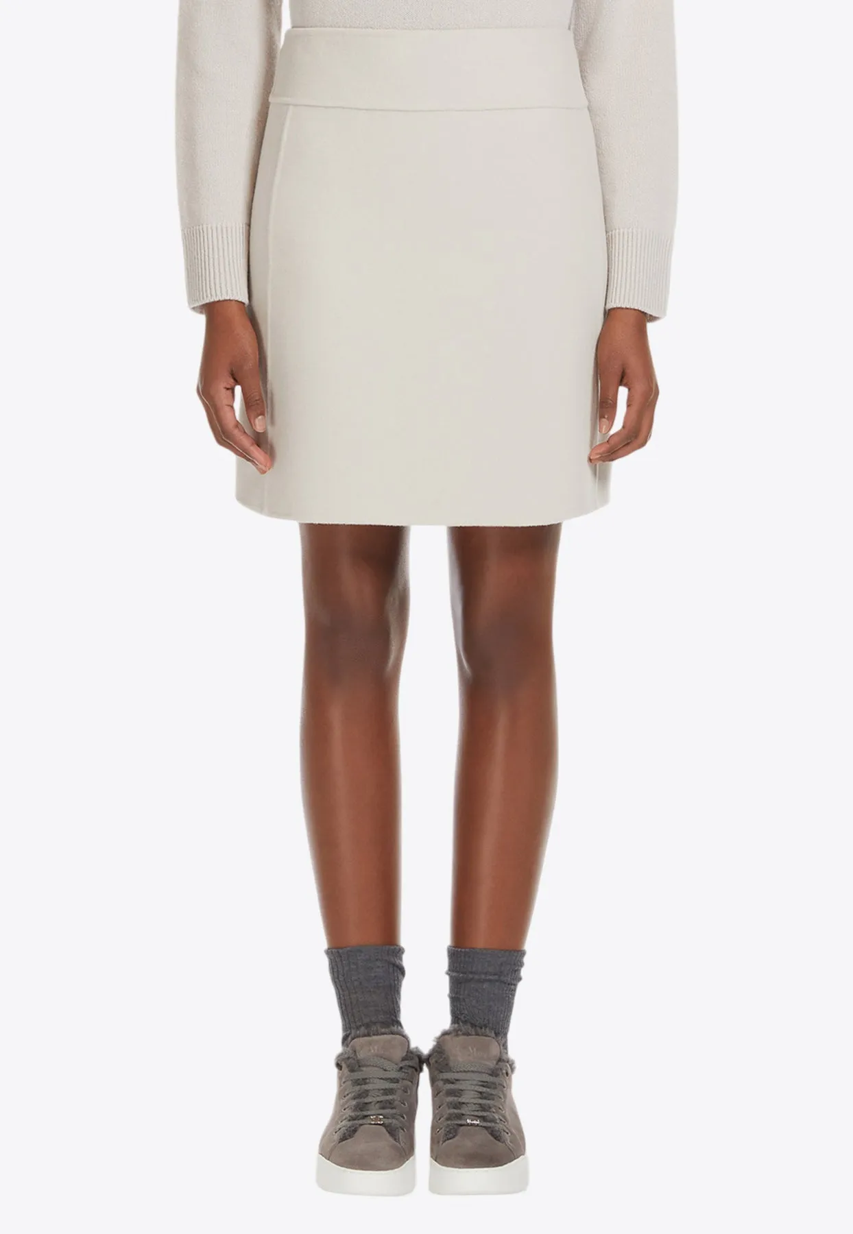 Ali A-line Wool Mini Skirt