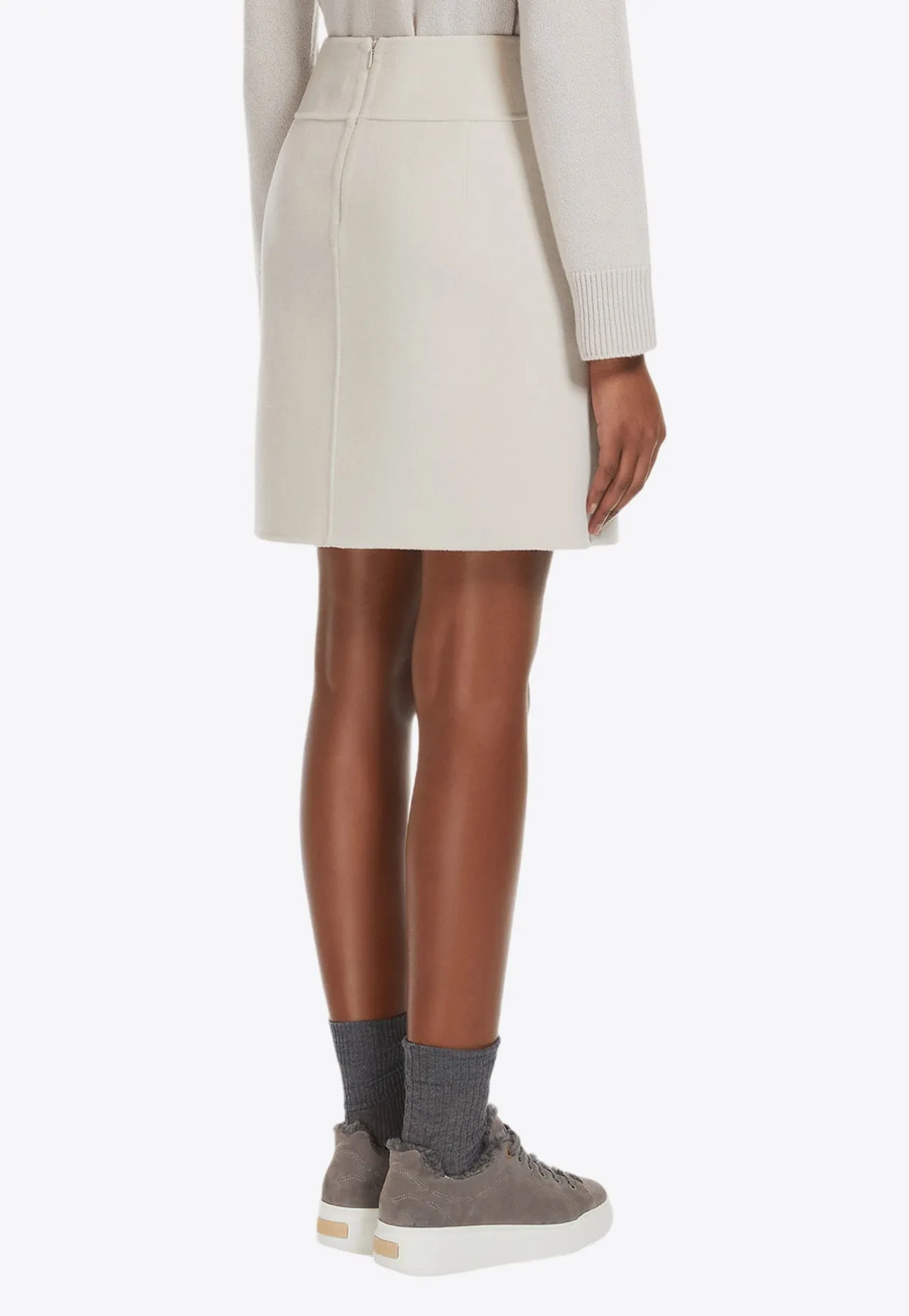 Ali A-line Wool Mini Skirt