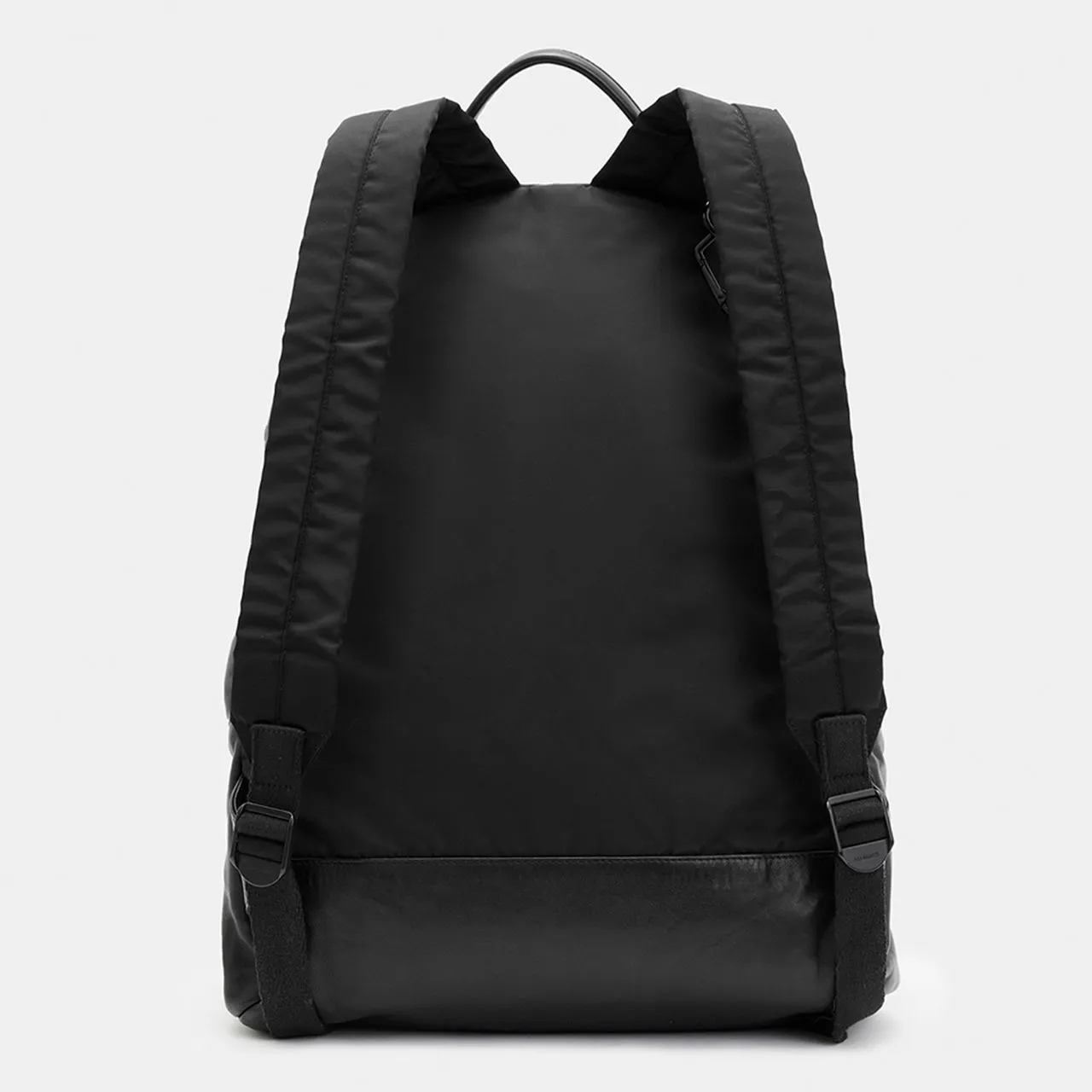 ALLSAINTS Carabiner Embossed Logo Leather Backpack - Black