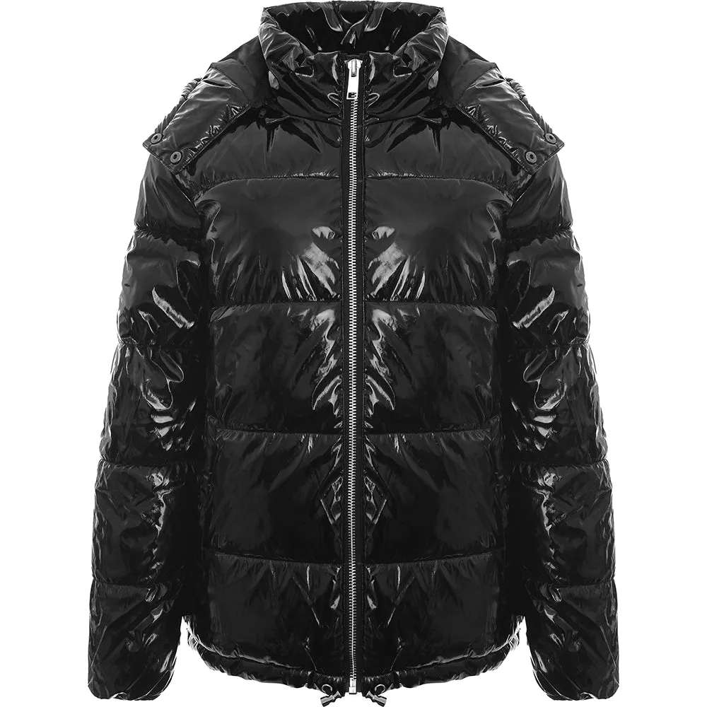 American Stitch Mens Nylon Puffer Jacket In Black