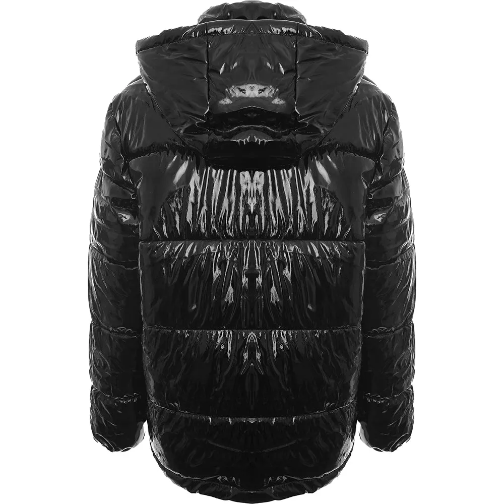 American Stitch Mens Nylon Puffer Jacket In Black