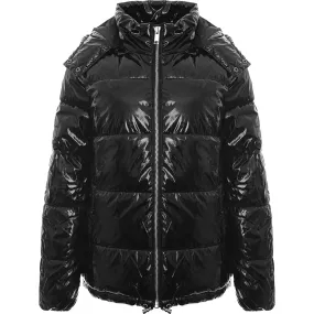 American Stitch Mens Nylon Puffer Jacket In Black