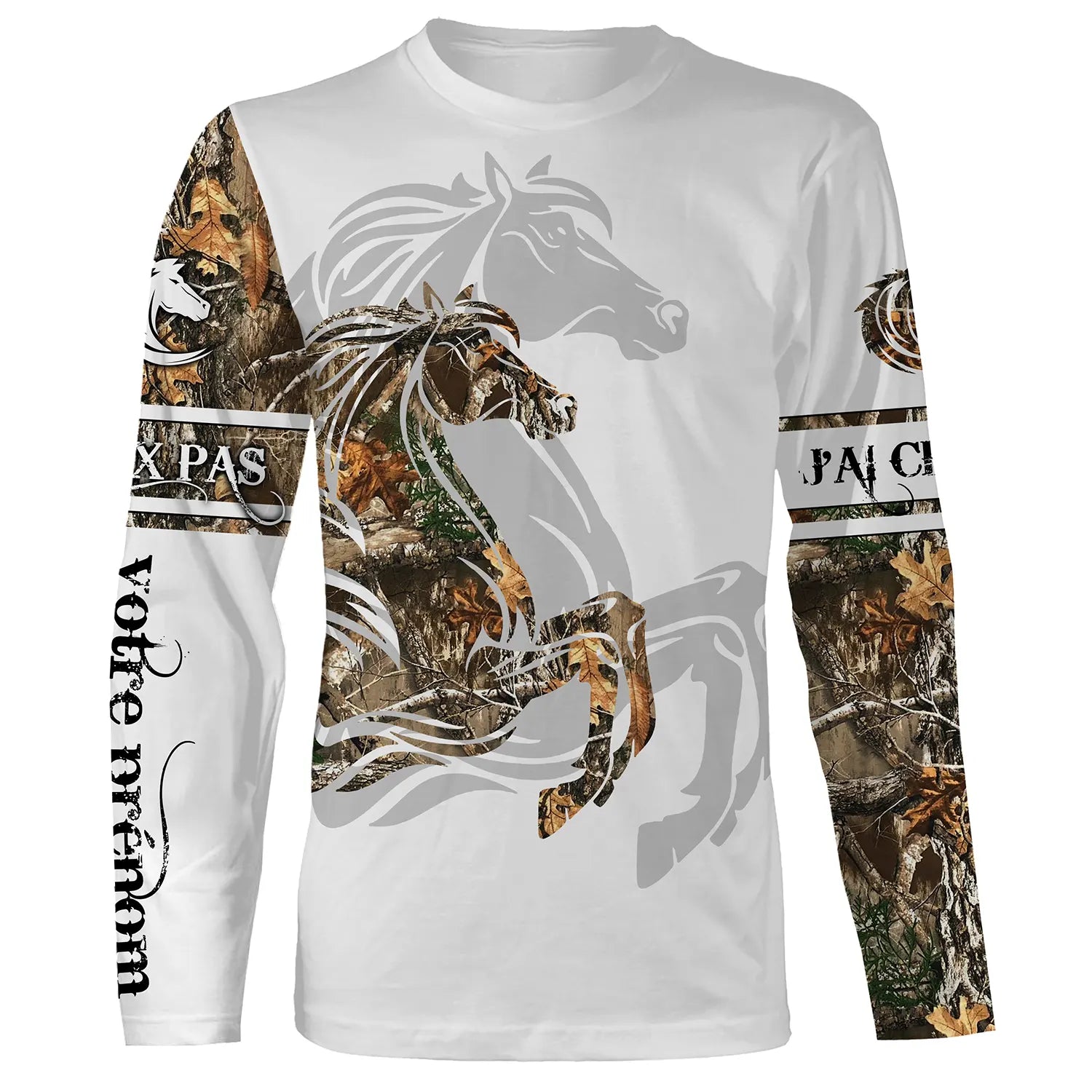 Amoureux des Chevaux, Tatouage, Camouflage, 3D All-Over Imprimé Shirt Personnalisé, Cadeau Chevaux Passion - CTS14052212