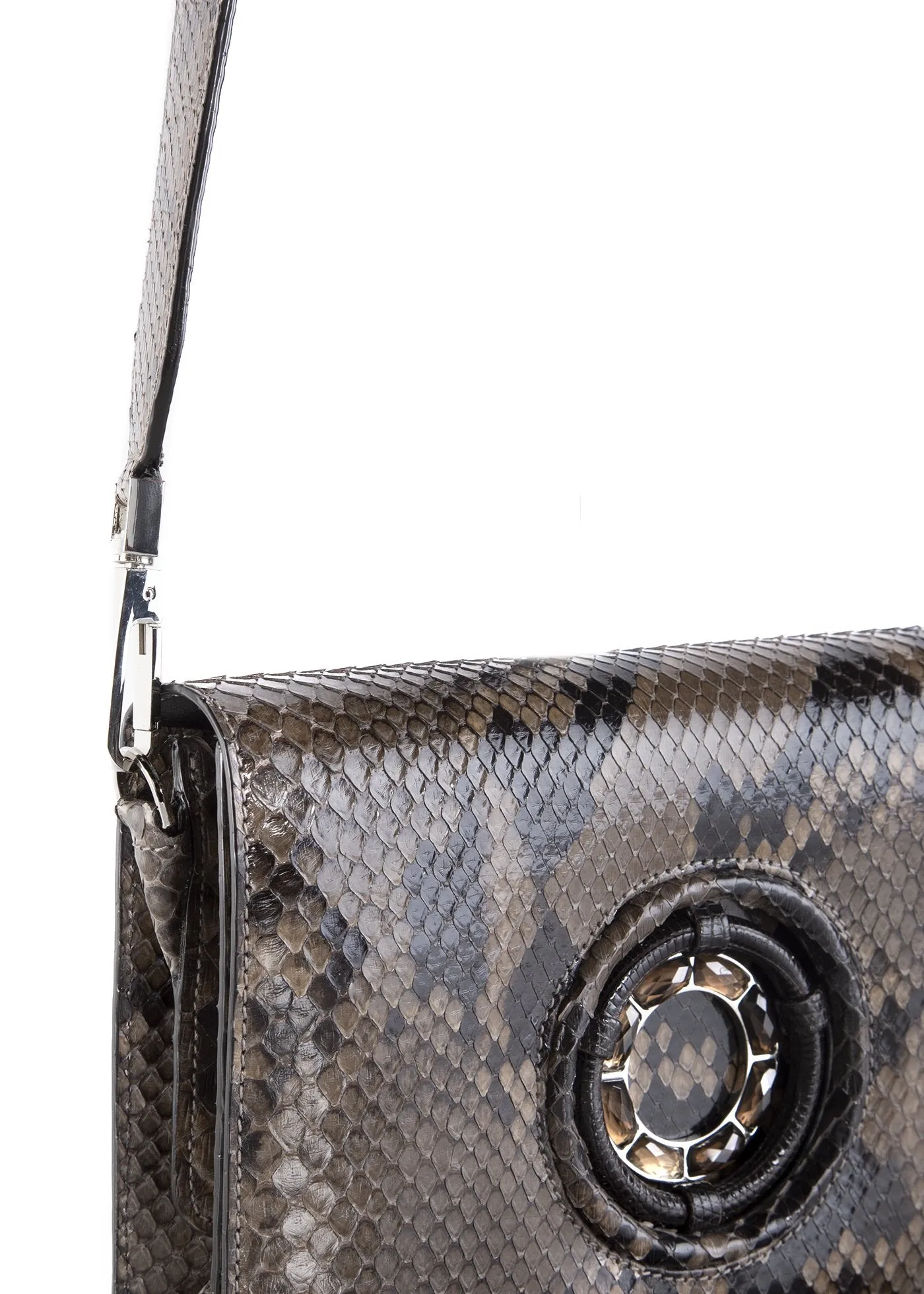 Anna Convertible Crossbody, Dark Taupe, Smokey Topaz Gemstones