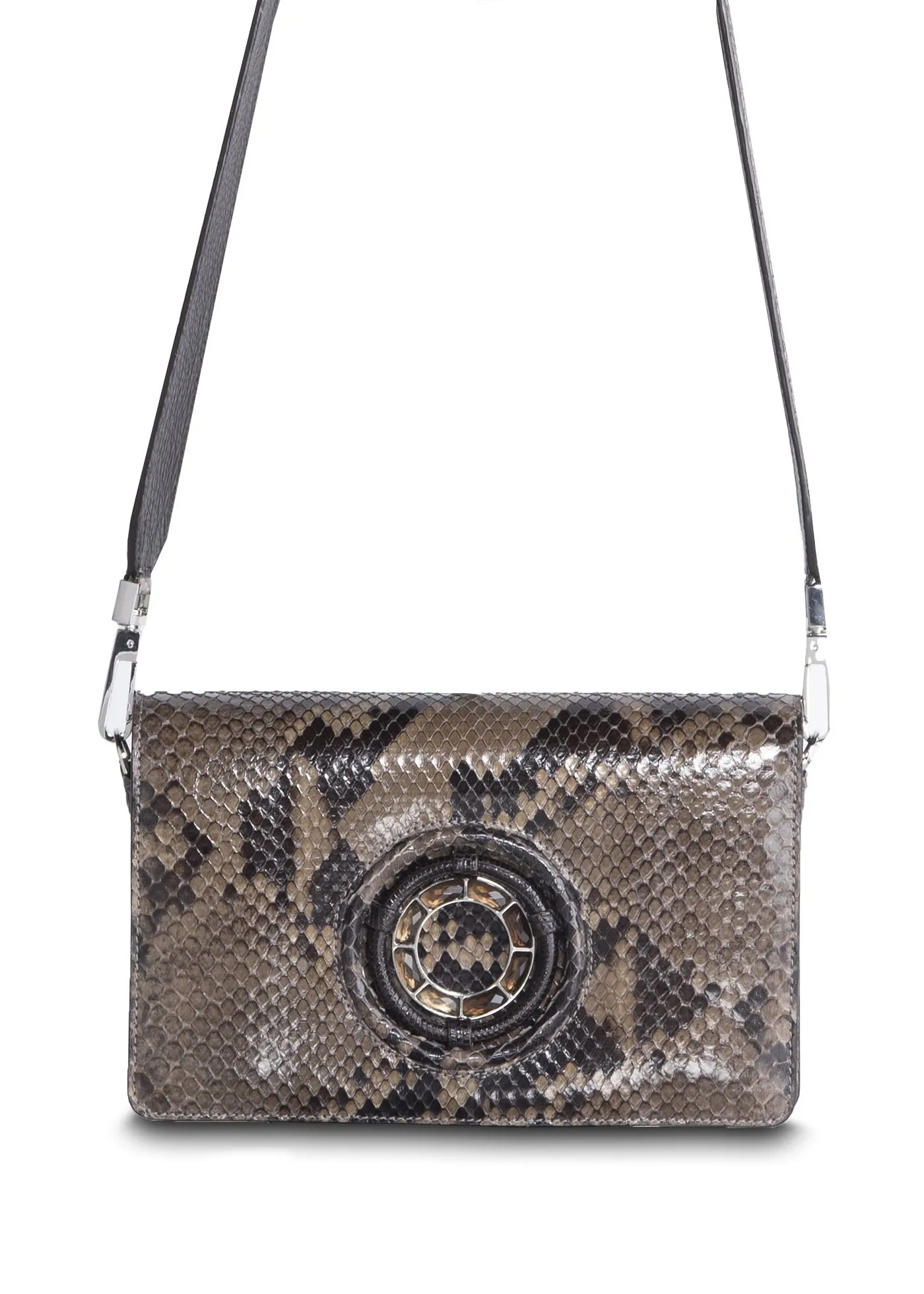 Anna Convertible Crossbody, Dark Taupe, Smokey Topaz Gemstones