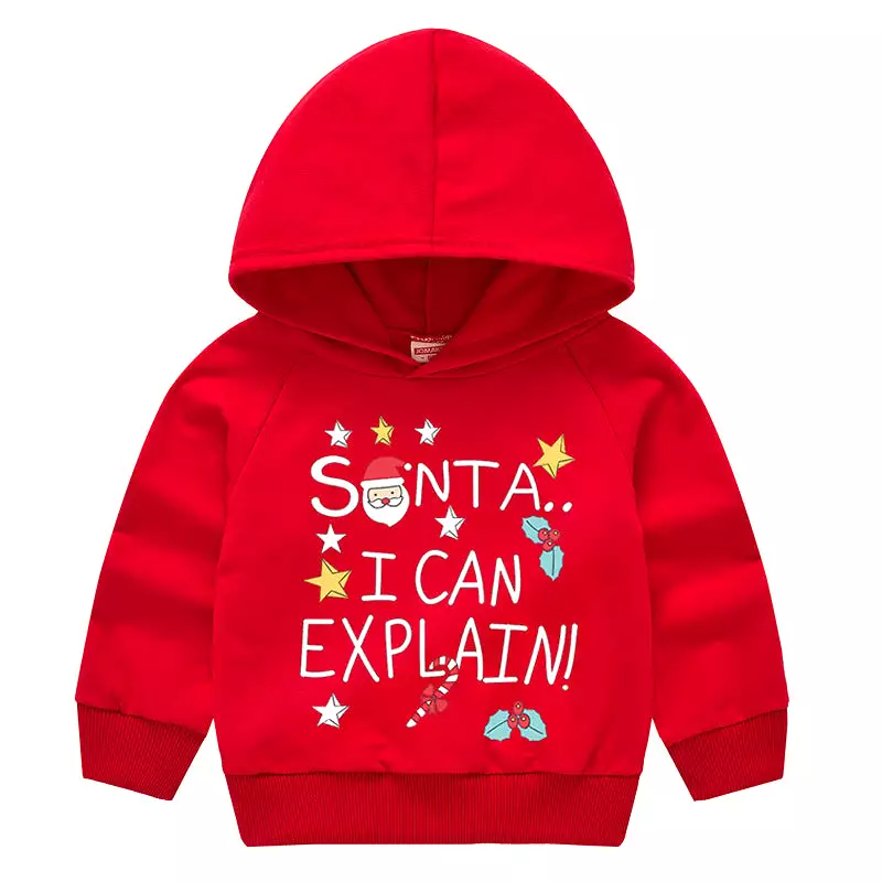 Baby Kid Girls Boys Letters Cartoon Print Christmas Hoodies Sweatshirts Wholesale 23112802