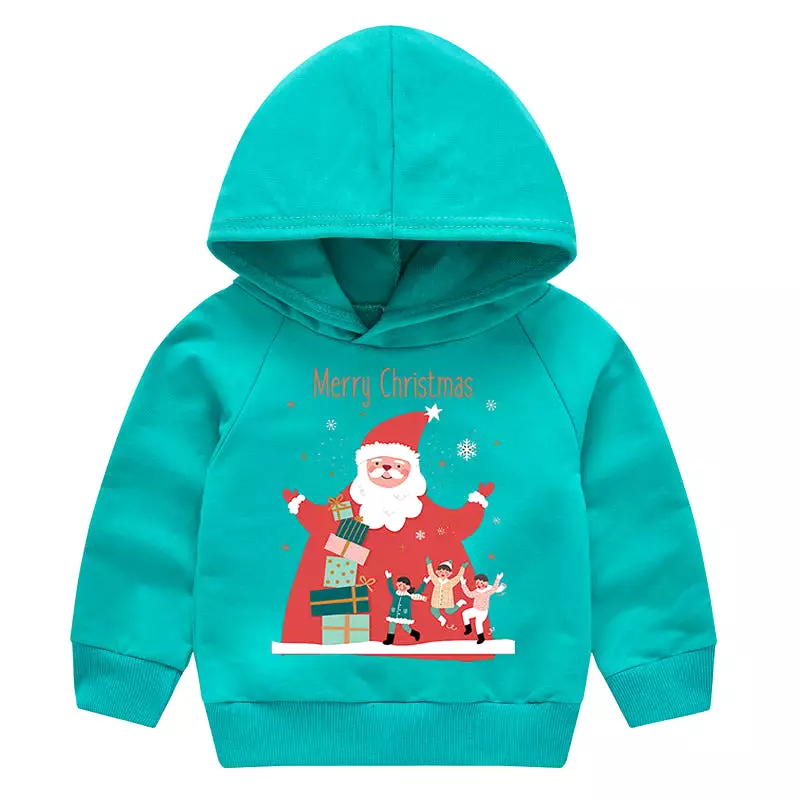 Baby Kid Girls Boys Letters Cartoon Print Christmas Hoodies Sweatshirts Wholesale 23112802