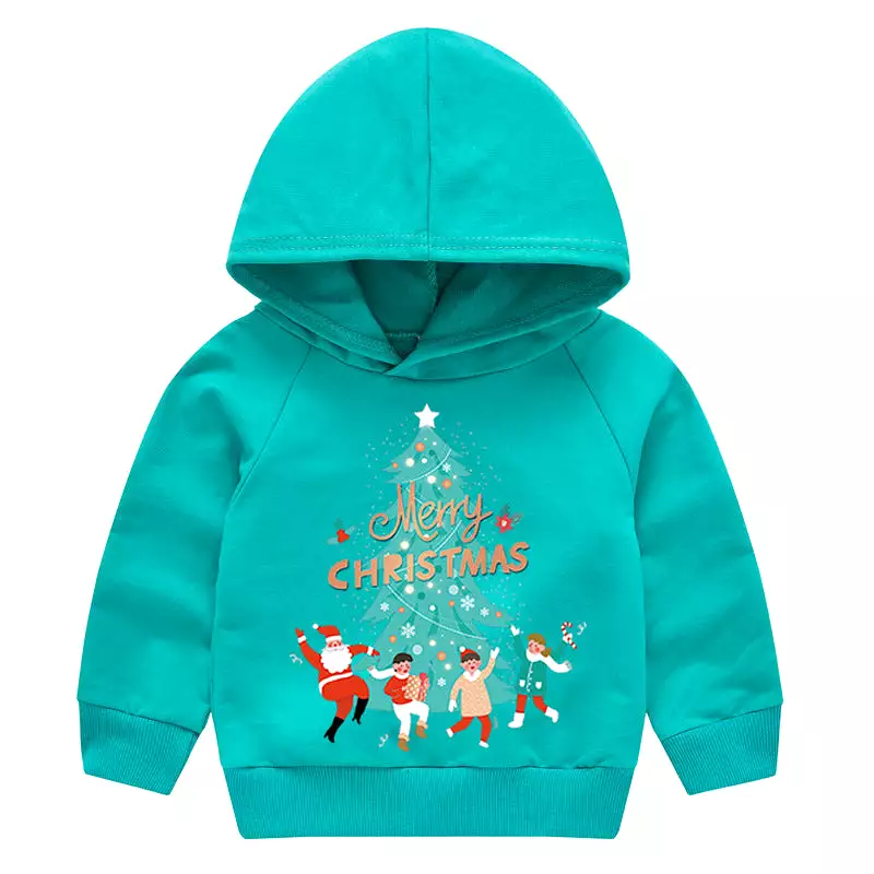 Baby Kid Girls Boys Letters Cartoon Print Christmas Hoodies Sweatshirts Wholesale 23112802