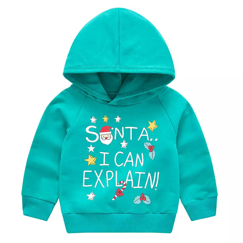 Baby Kid Girls Boys Letters Cartoon Print Christmas Hoodies Sweatshirts Wholesale 23112802