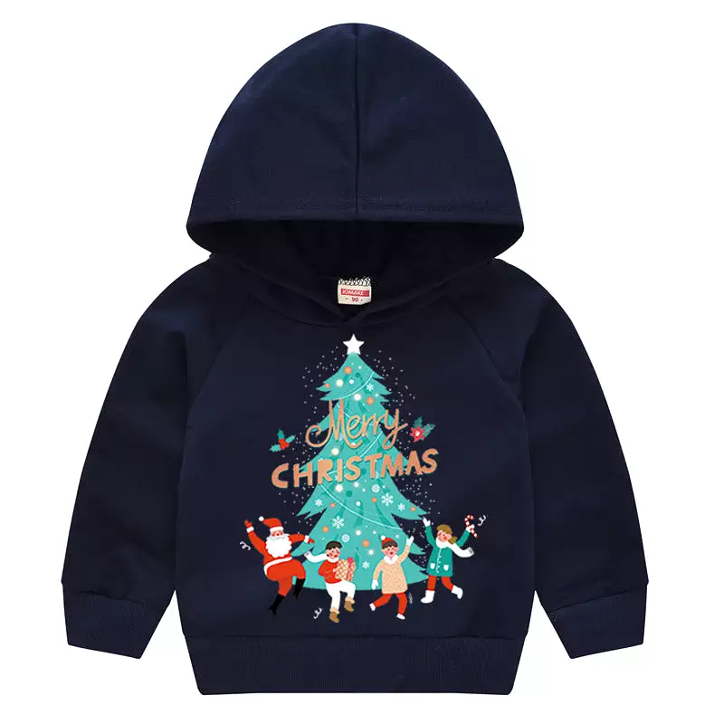 Baby Kid Girls Boys Letters Cartoon Print Christmas Hoodies Sweatshirts Wholesale 23112802