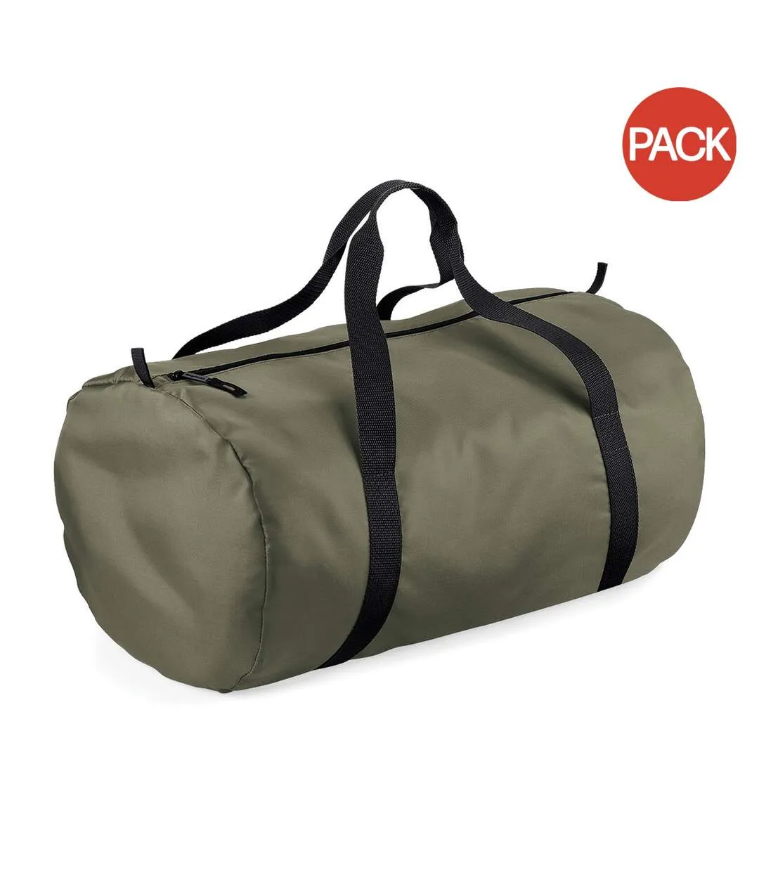 BagBase Packaway Barrel Bag/Duffel Water Resistant Travel Bag (8 Gallons) (Pack (Olive Green / Black) (One Size) - UTRW6915