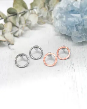 Basic hoop stud earrings- Small  [ready to ship]