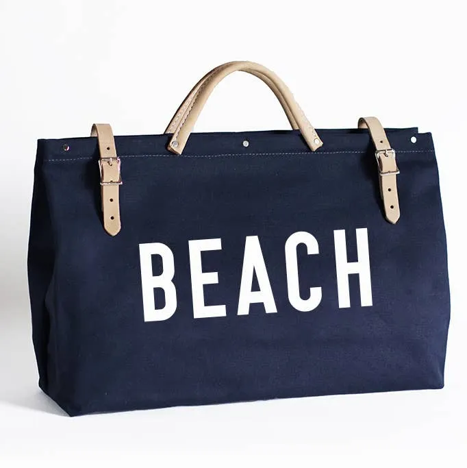 BEACH Canvas Utility Bag - Navy