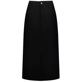 Becky - Women's Linen Skirt || Black