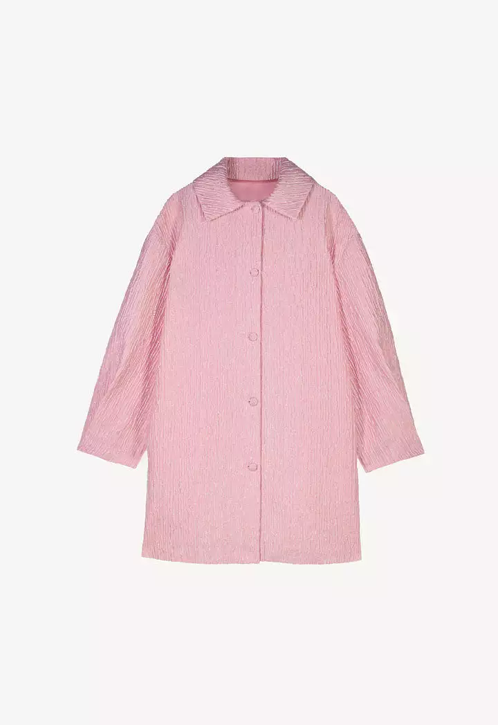 Big Button Textured Shirt