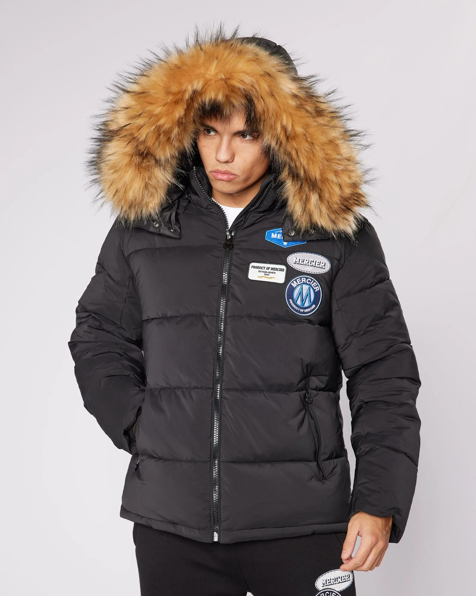 Black OG Badge Puffer Jacket