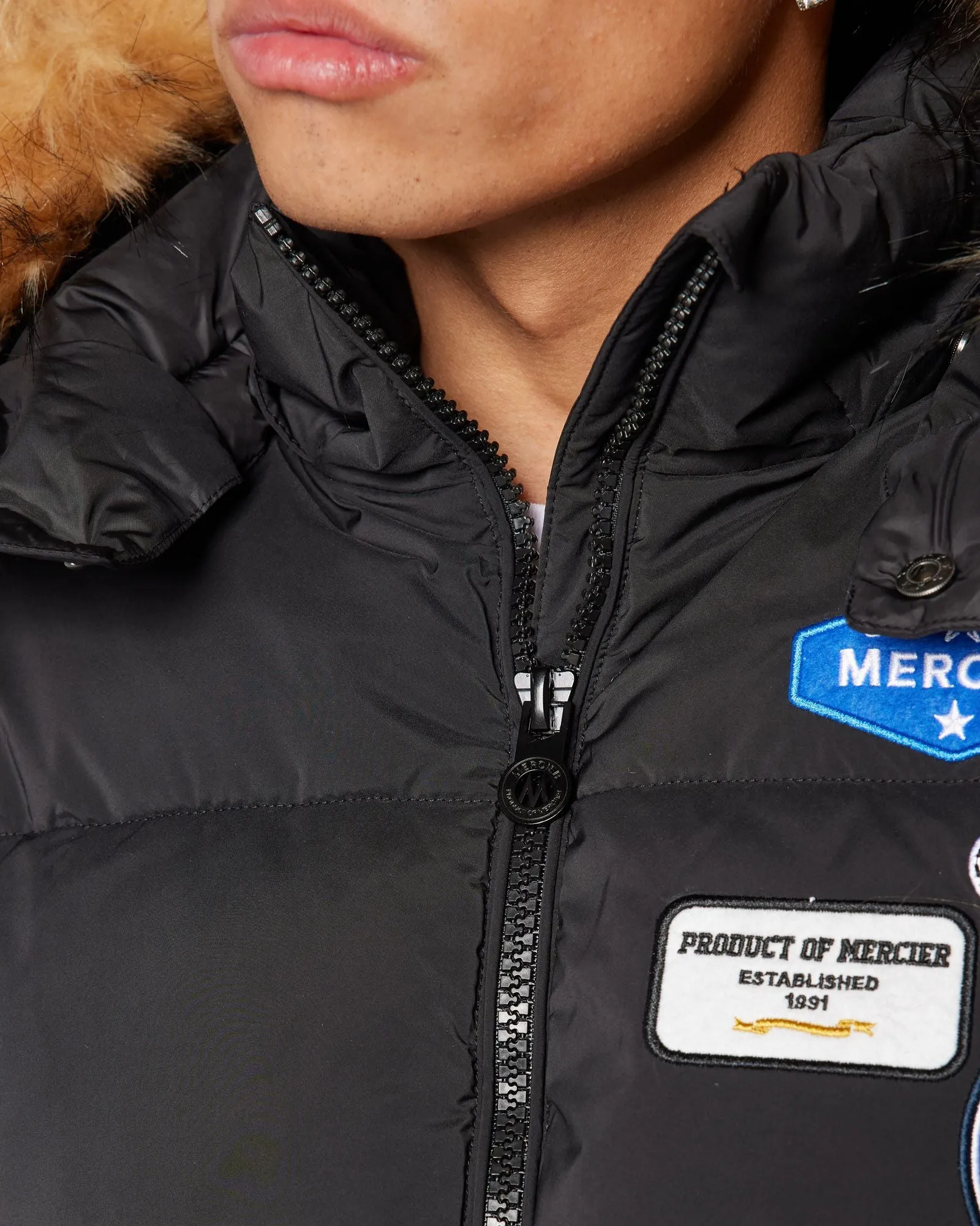 Black OG Badge Puffer Jacket