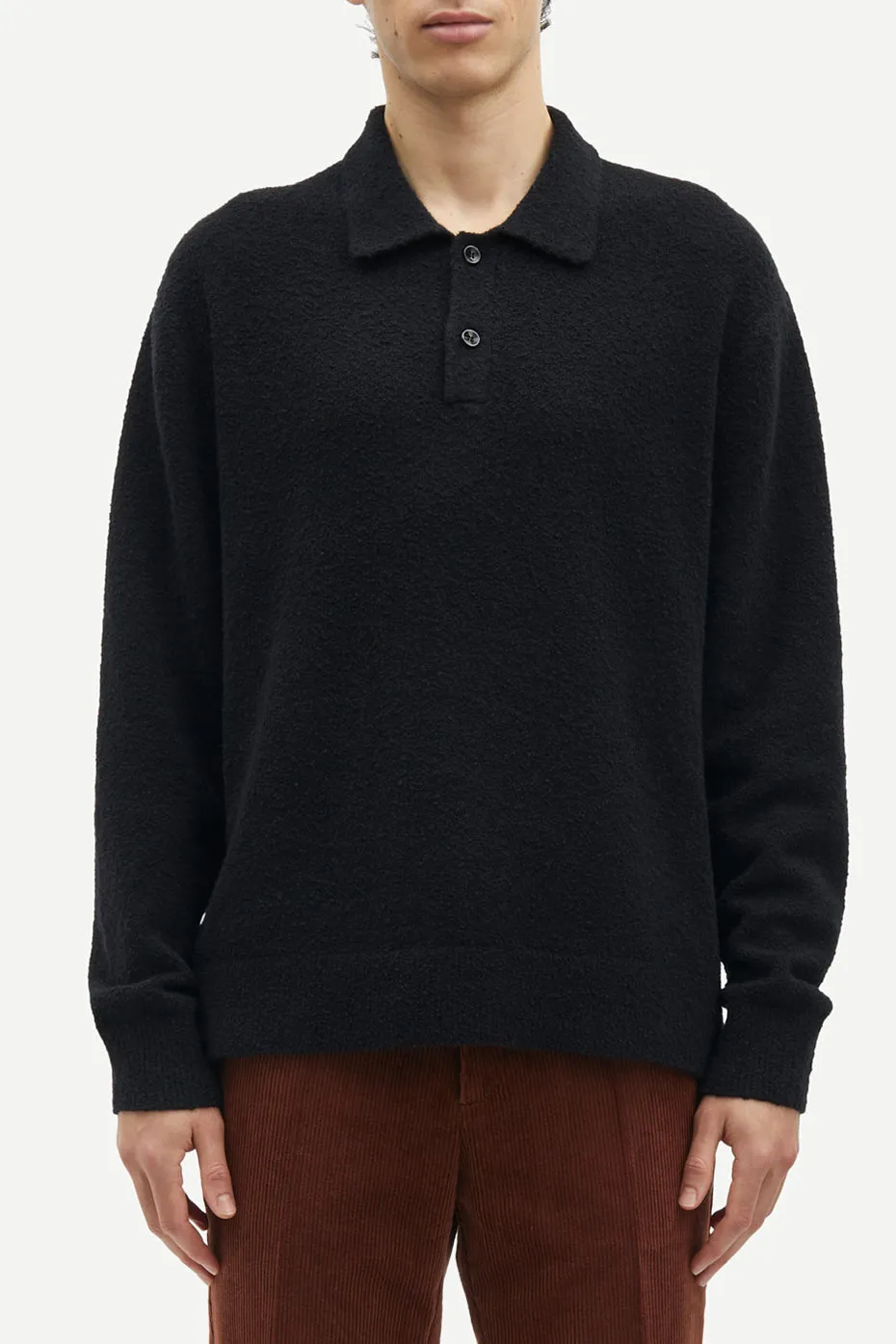 Black Sanino Polo Sweater