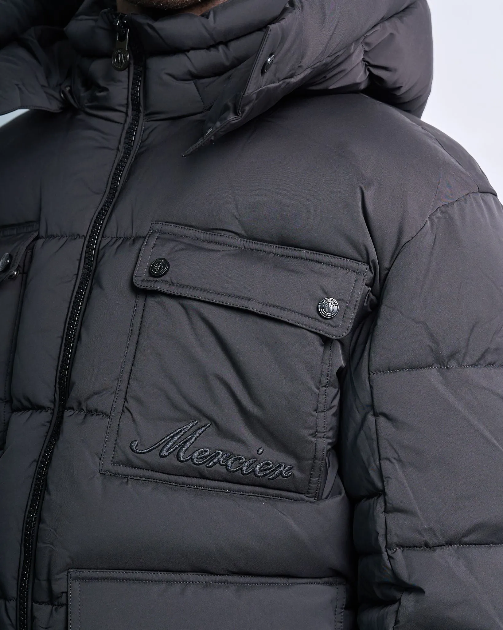 Black Signature Puffer Jacket