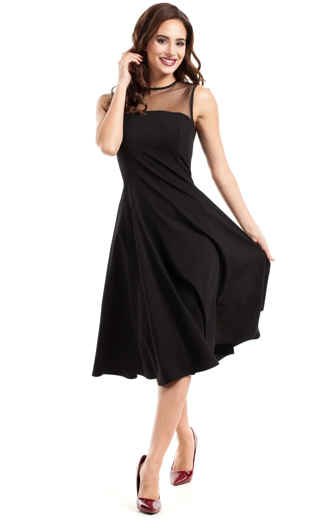 Black skater evening dress