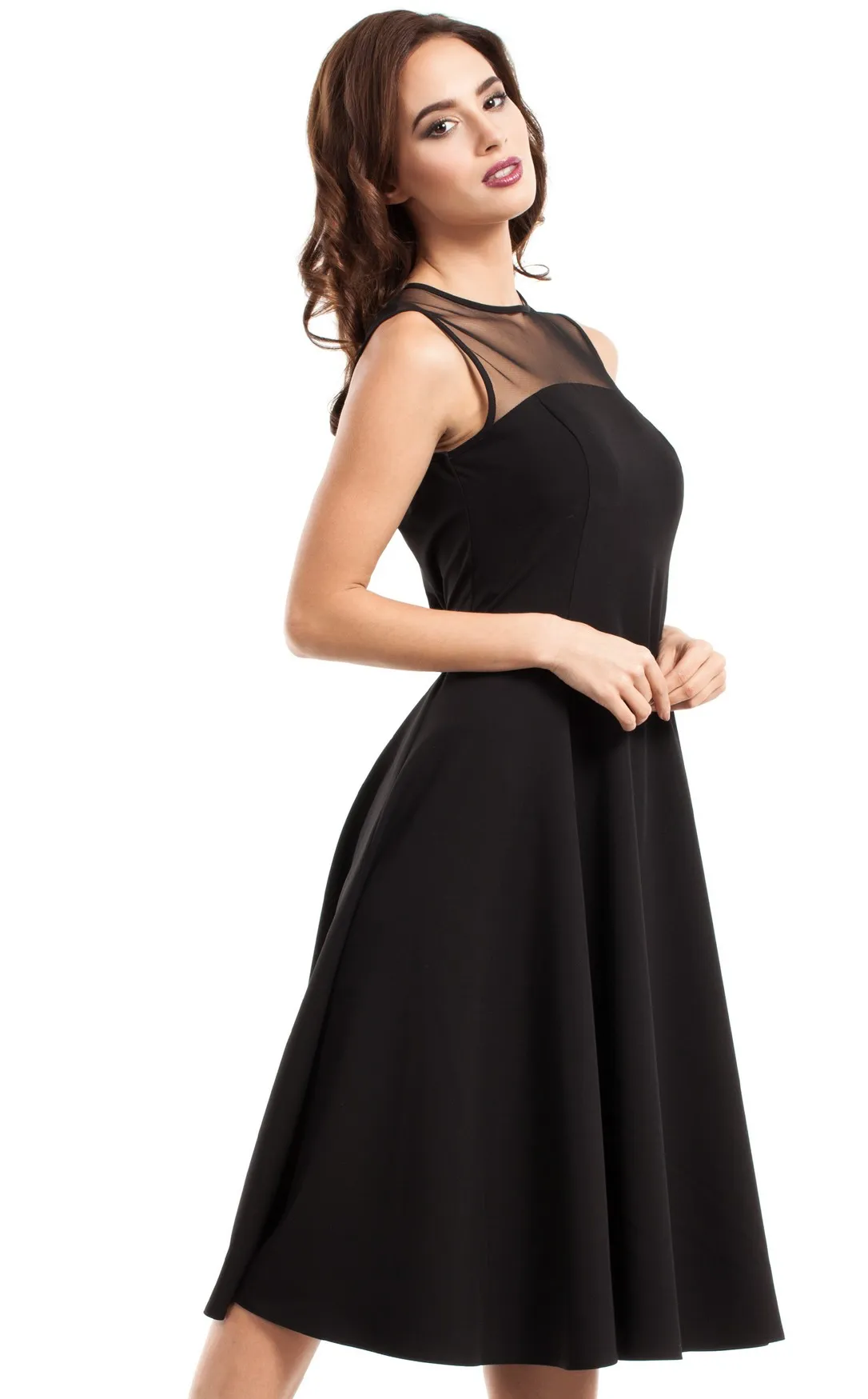 Black skater evening dress