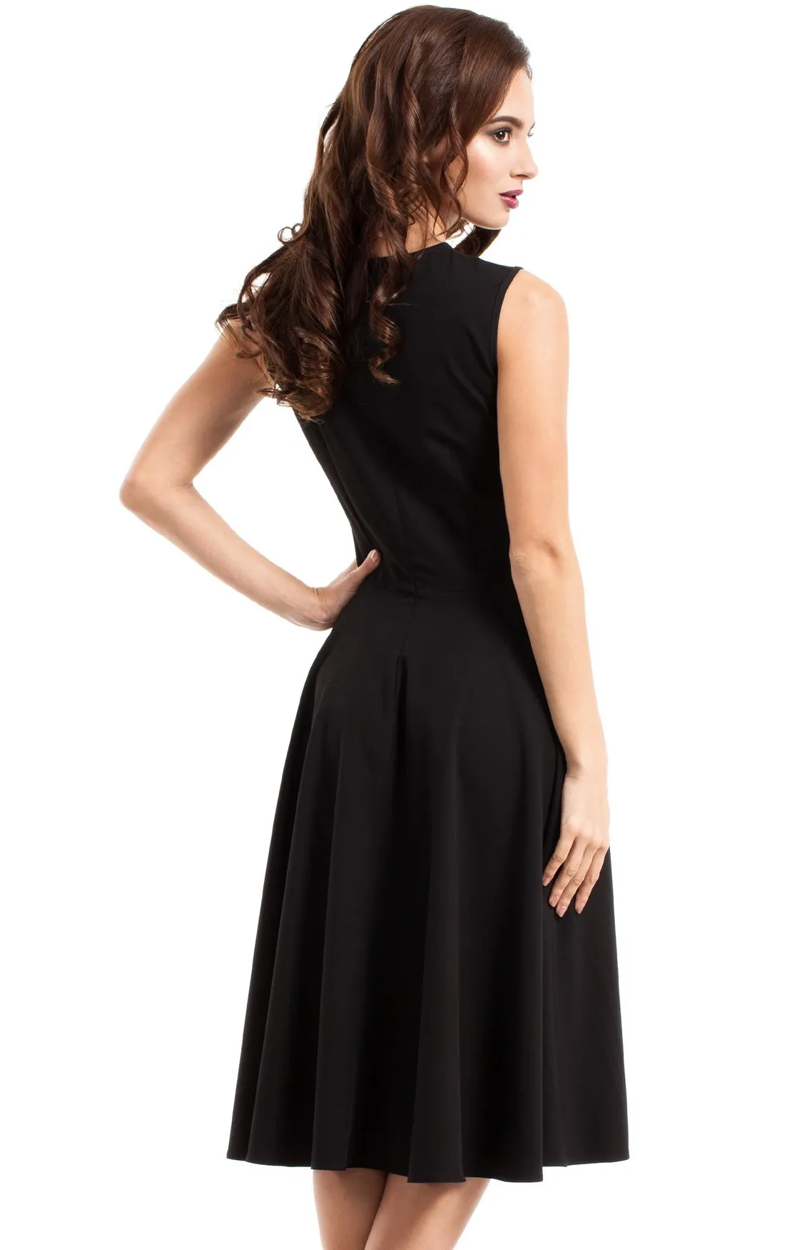 Black skater evening dress