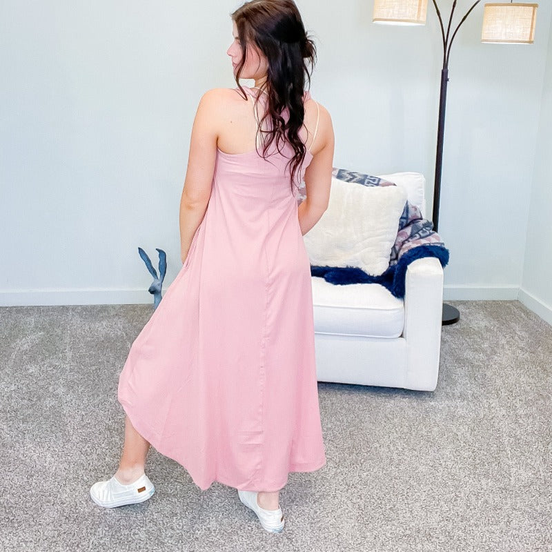 Blush Rita Razor Back Dress with Pockets