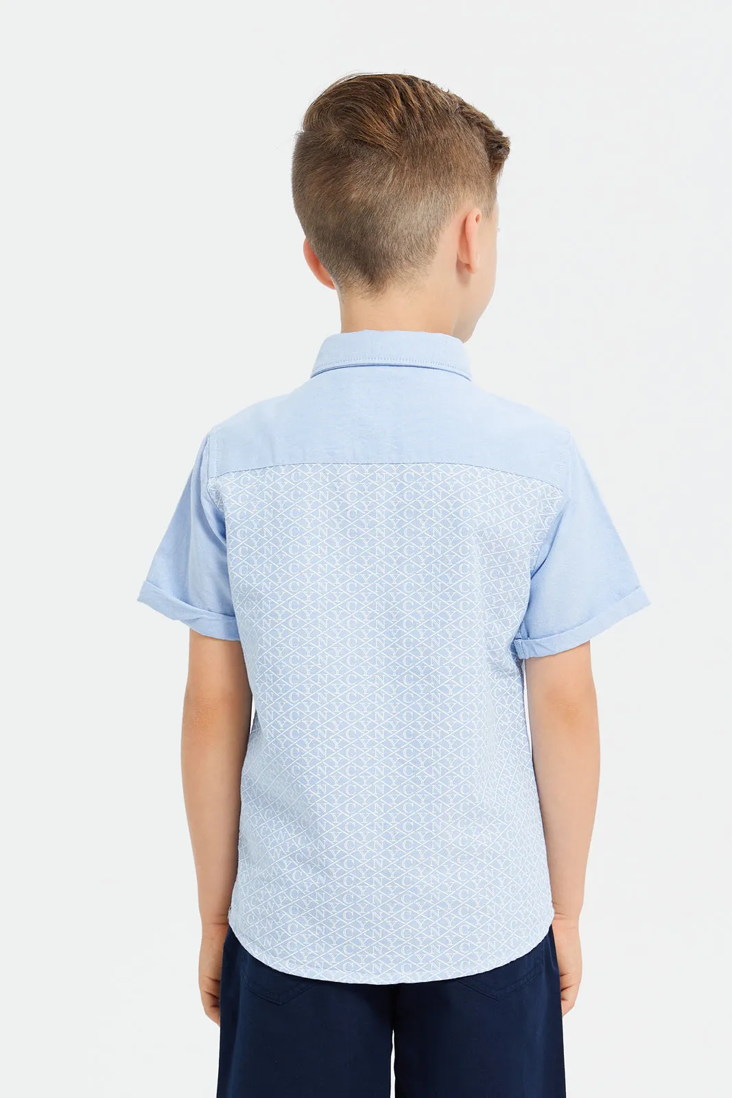 Boys Blue Short Sleeve Shirt