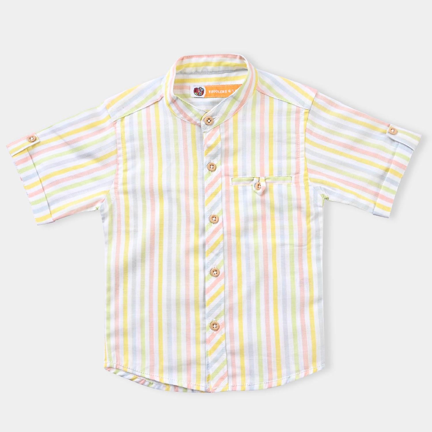 Boys Yarn Dyed Casual Shirt H/S-C.Stripe