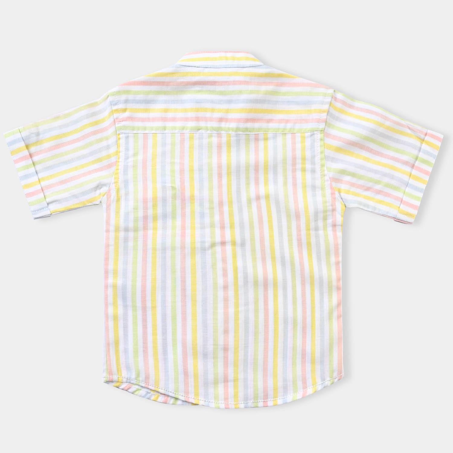 Boys Yarn Dyed Casual Shirt H/S-C.Stripe