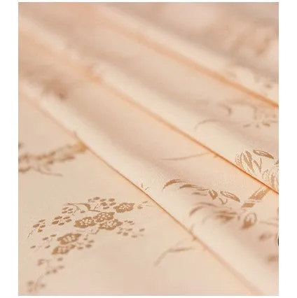 Brocade Bamboo Blossom Custom Satin Material