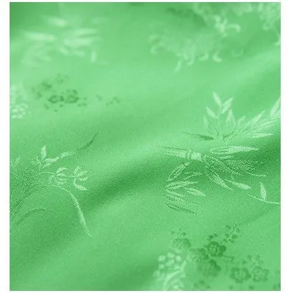 Brocade Bamboo Blossom Custom Satin Material