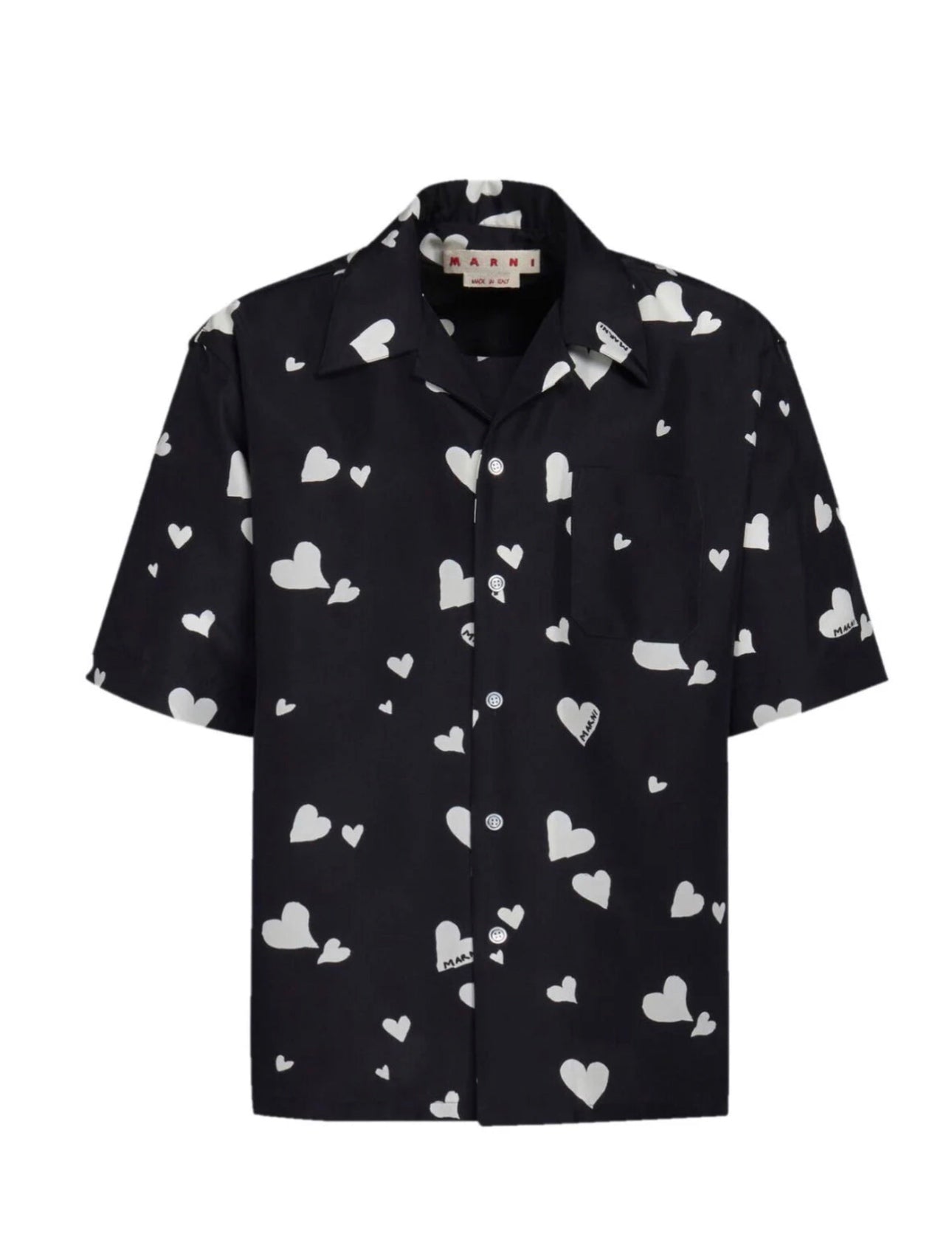 Bunch Of Hearts Silk Habotai Shirt CUMU0213A4