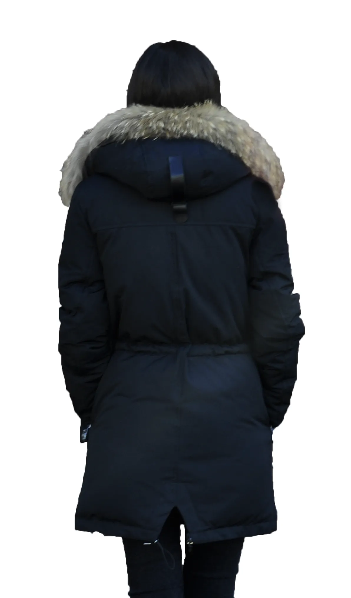 CANAV LUCIEPolyfil avec Vraie FourrureManteau d'hiver -30°CNoir en X Petit et Petit |CANAV LUCIEPolyfil with Genuine Fur-30°C Wi