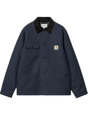 Carhartt Wip Michigan Winter Coat Blue Black Rigid