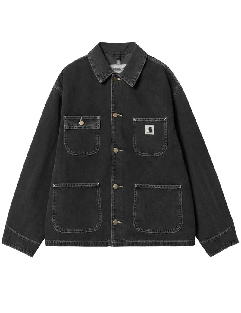 Carhartt Wip W' Og Michigan Coat Black Heavy Stone Wash