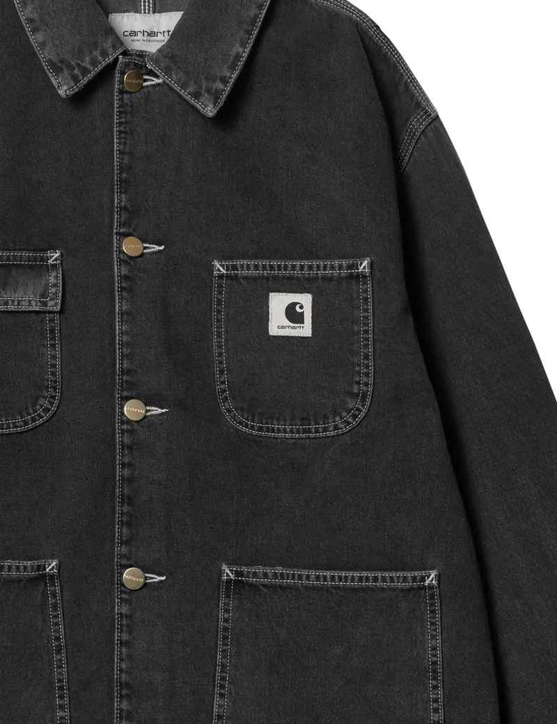 Carhartt Wip W' Og Michigan Coat Black Heavy Stone Wash