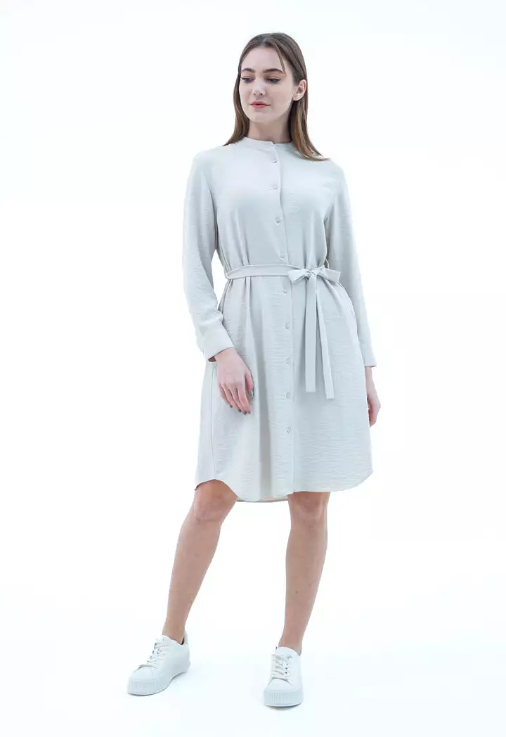 Casual Collared Shirt Dress