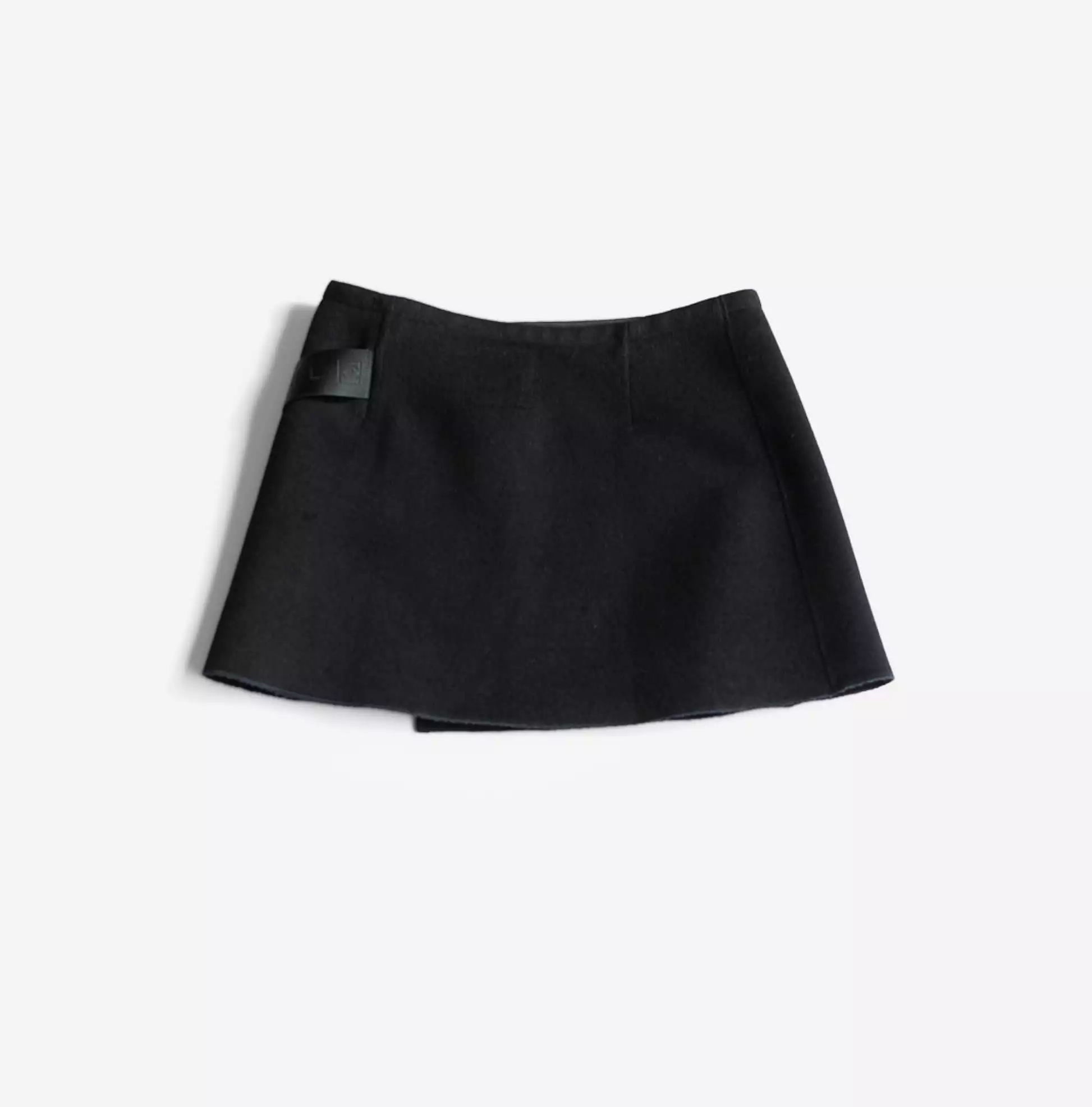 CHANEL - Skirt Wool blue navy logo size 36 FR