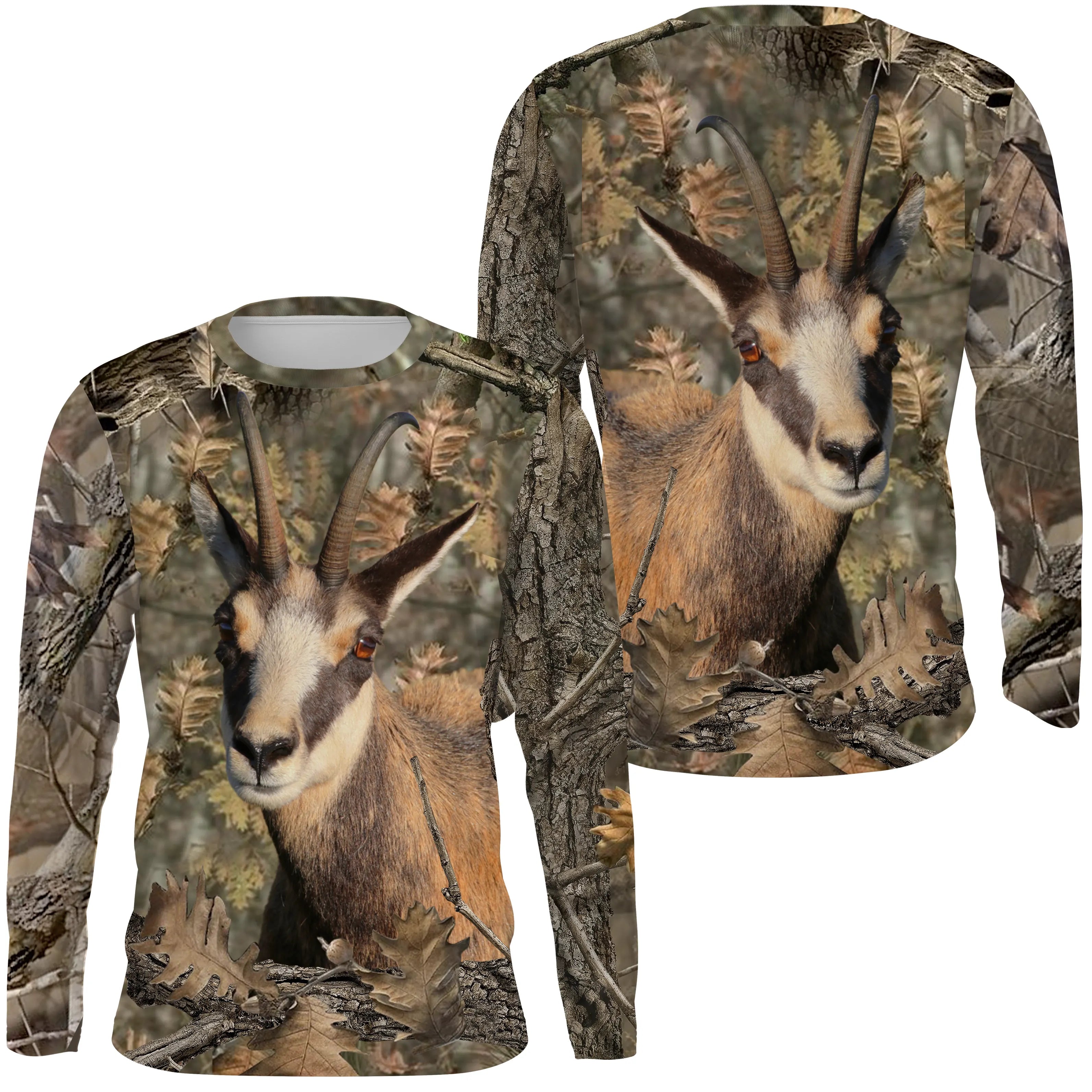 Chasse à l'approche au Chamois, T shirt Chasseur, Camouflage, Vêtements de Chasse - CTS24052226