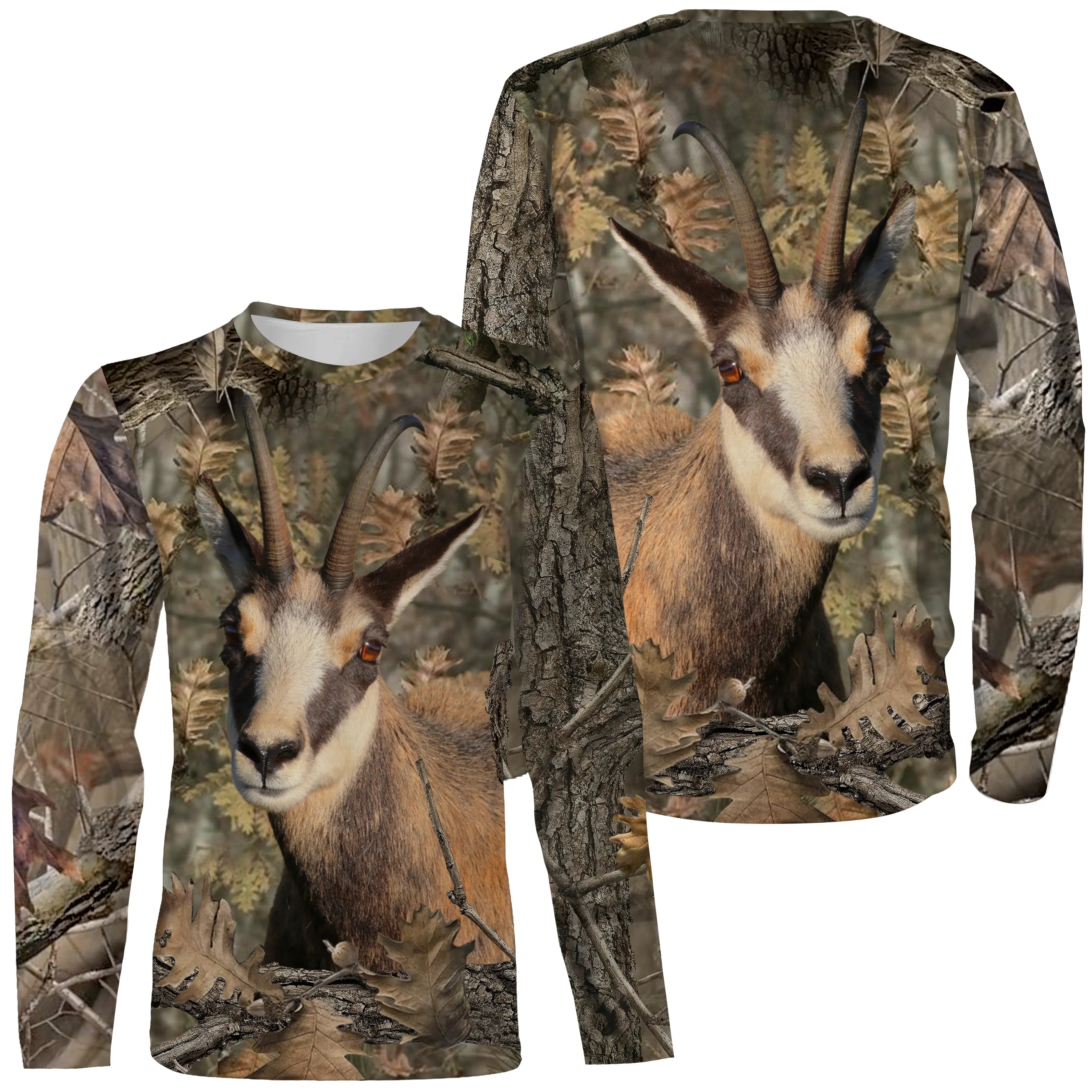 Chasse à l'approche au Chamois, T shirt Chasseur, Camouflage, Vêtements de Chasse - CTS24052226